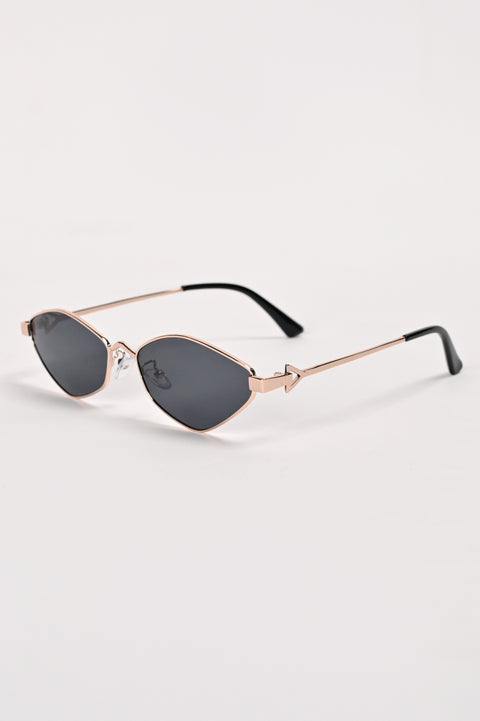 GEOMETRIC METAL FRAMED SUNGLASSES