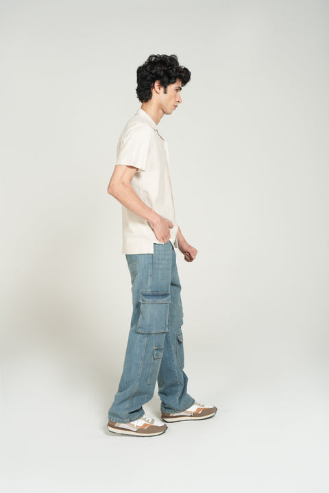 RESORT COLLAR BUTTON DOWN TEXTURED POLO