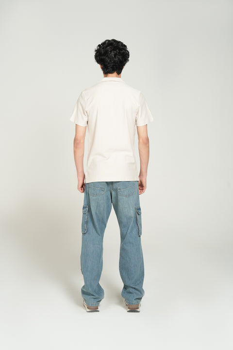 RESORT COLLAR BUTTON DOWN TEXTURED POLO