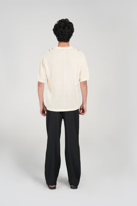BOXY FIT BUTTON DOWN KNITTED POLO