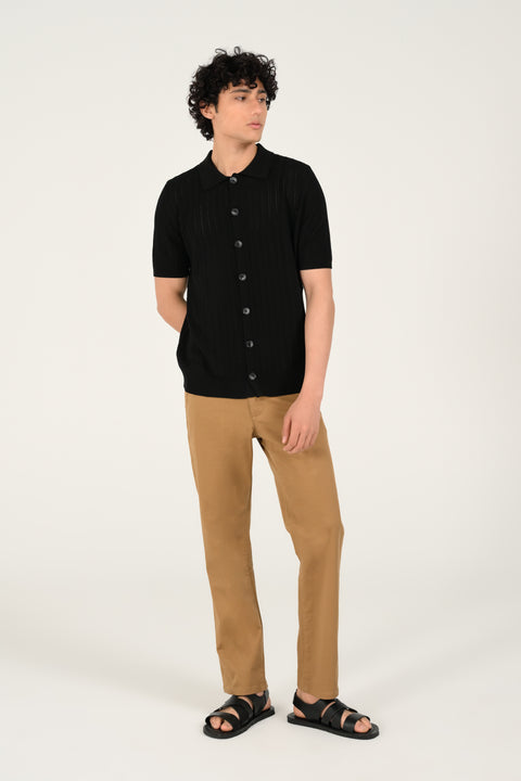 BUTTON DOWN KNITTED POLO