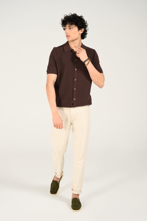 BUTTON DOWN KNITTED POLO