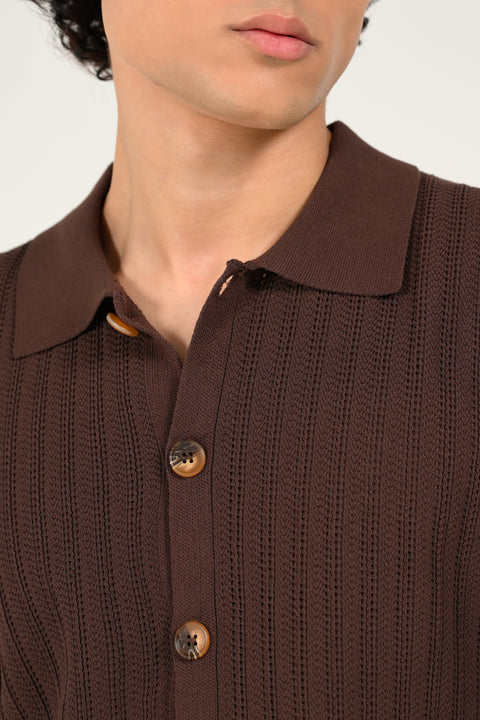 BUTTON DOWN KNITTED POLO