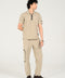 STRETCH TEXTURED ZIP PLACKET POLO