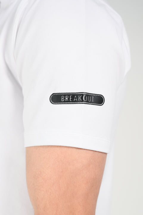 STRETCH TEXTURED ZIP PLACKET POLO