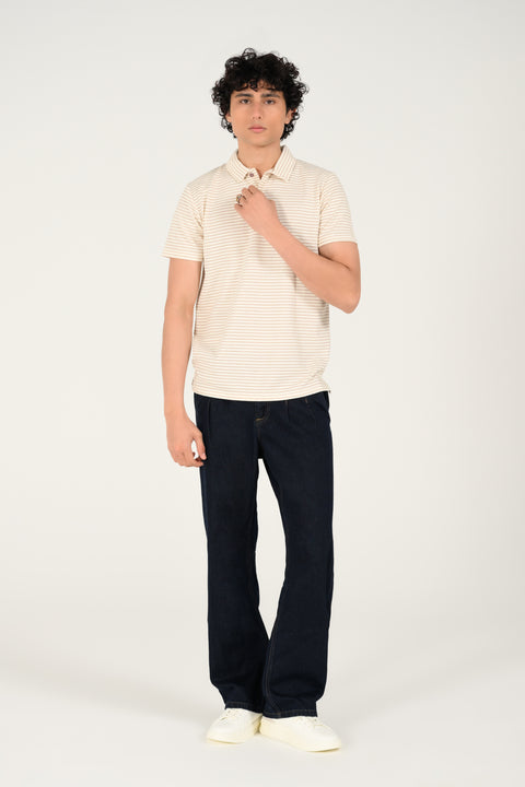 TEXTURED STRIPED POLO