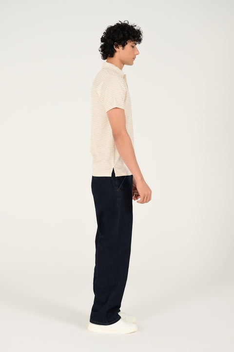 TEXTURED STRIPED POLO