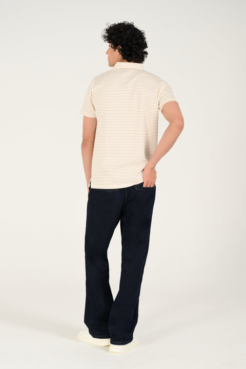 TEXTURED STRIPED POLO