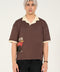 BOXY FIT CONTRAST RESORT COLLAR GRAPHIC POLO