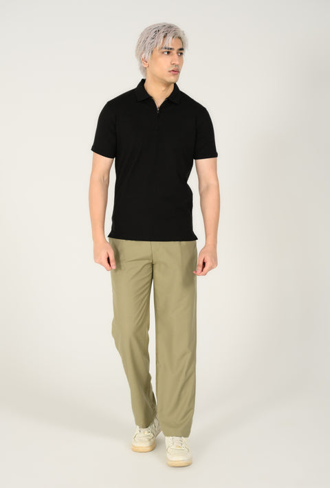 MODAL CLOUD FEEL ZIP PLACKET POLO