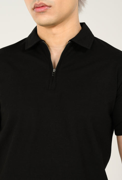 MODAL CLOUD FEEL ZIP PLACKET POLO