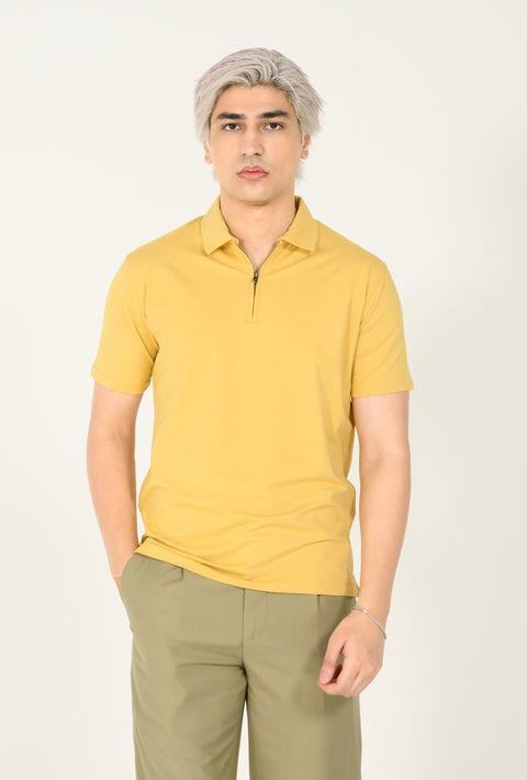 MODAL CLOUD FEEL ZIP PLACKET POLO