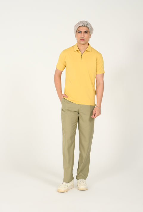 MODAL CLOUD FEEL ZIP PLACKET POLO