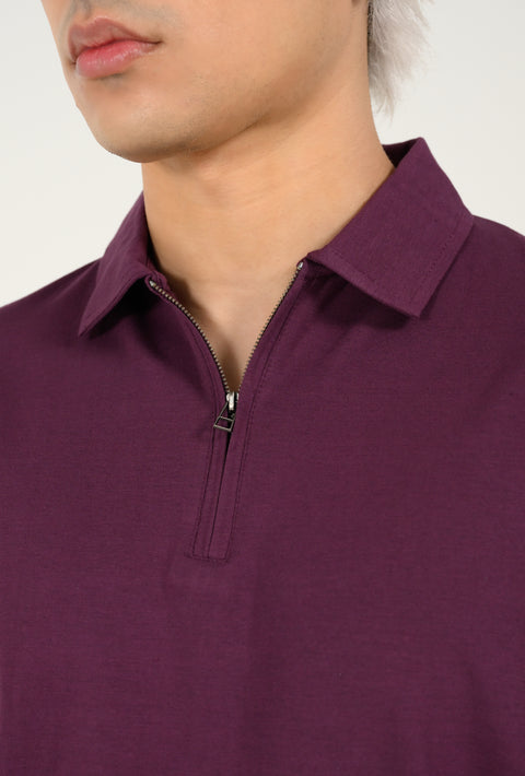 MODAL CLOUD FEEL ZIP PLACKET POLO