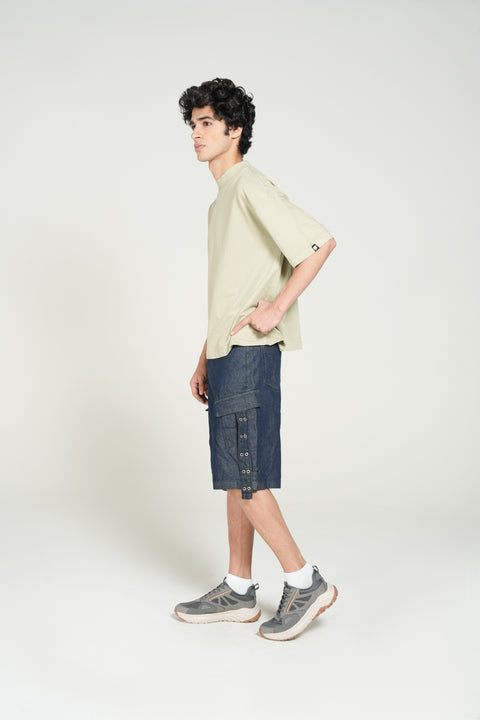 BOXY FIT MOCK NECK TEE