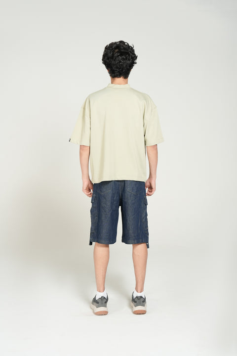 BOXY FIT MOCK NECK TEE