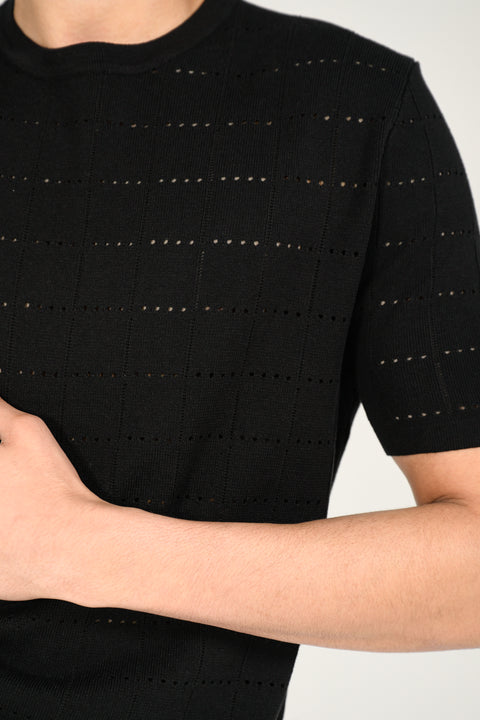 TEXTURED KNITTED TEE