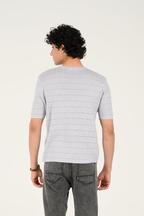 TEXTURED KNITTED TEE