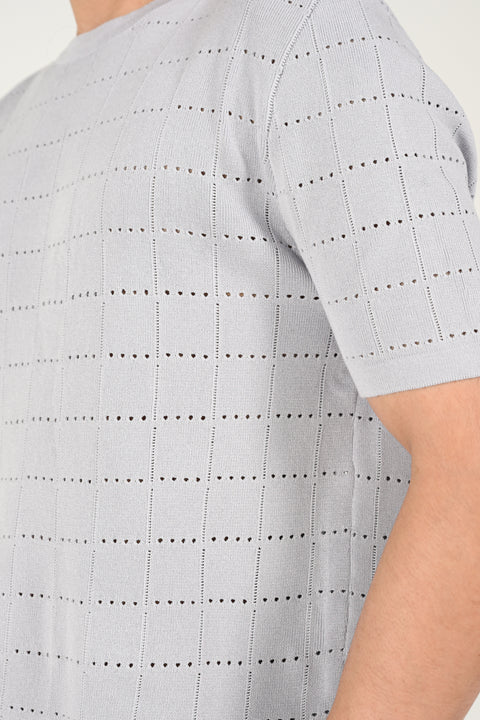 TEXTURED KNITTED TEE