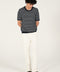 TEXTURED STRIPED KNITTED TEE