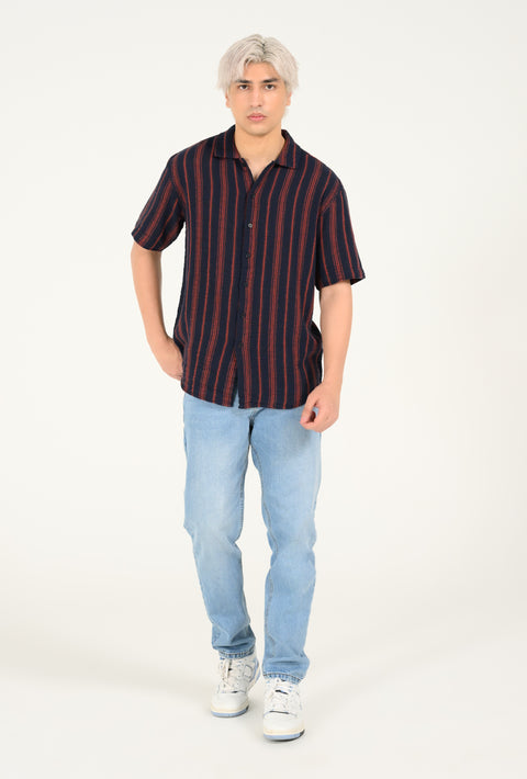 RELAXED FIT DOBBY SHIRT