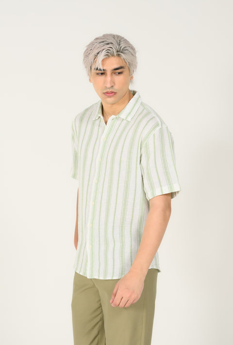 RELAXED FIT DOBBY SHIRT