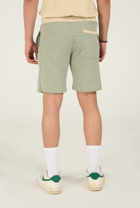 CONTRAST BELT KNIT SHORT
