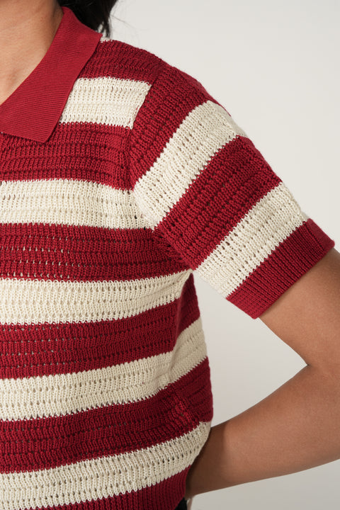 CROCHET KNIT POLO