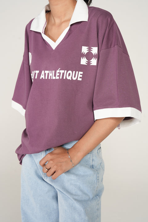 GRAPHIC OVERSIZED POLO TEE