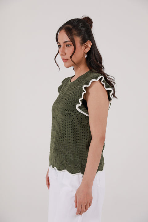 CROCHET KNIT TOP
