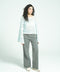 CROCHET KNIT TOP WITH BELL SLEEVES