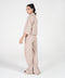 LINEN BLEND WIDE LEG TROUSERS