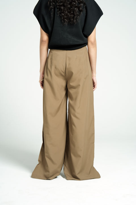 MEGA WIDE BELTED PANTS
