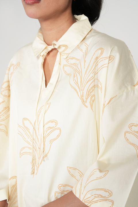 EMBOSSED PRINTED TOP