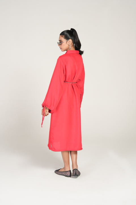 DRESS WITH CUFF DETAIL