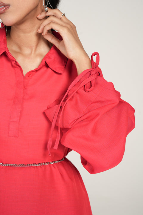 DRESS WITH CUFF DETAIL