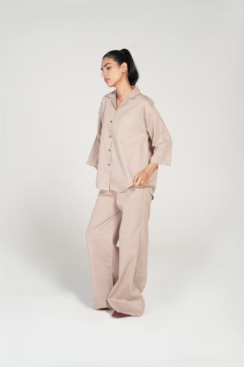 LINEN BLEND REGULAR SHIRT