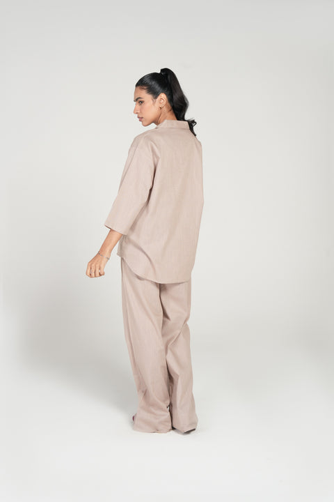 LINEN BLEND REGULAR SHIRT