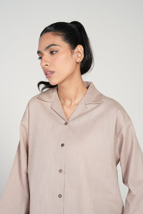 LINEN BLEND REGULAR SHIRT