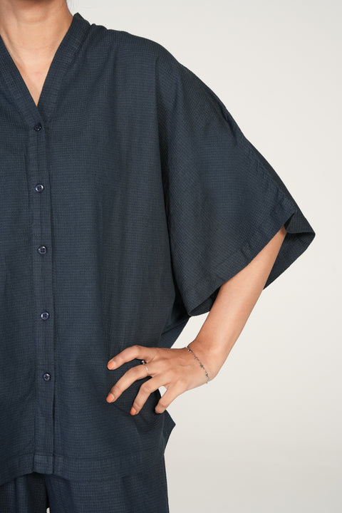 V-NECK BUTTON DOWN SHIRT