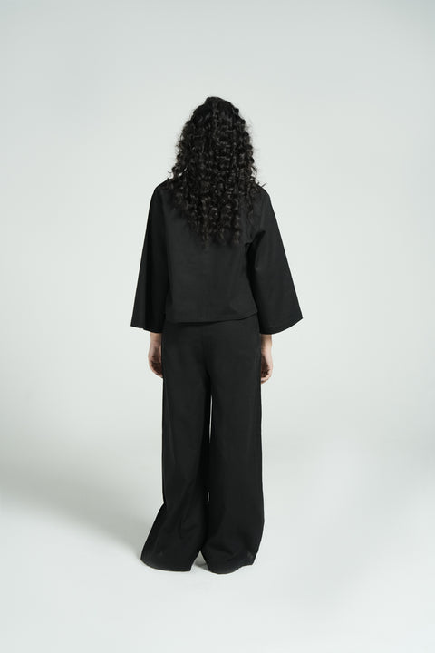 CROPPED BUTTON DOWN TOP