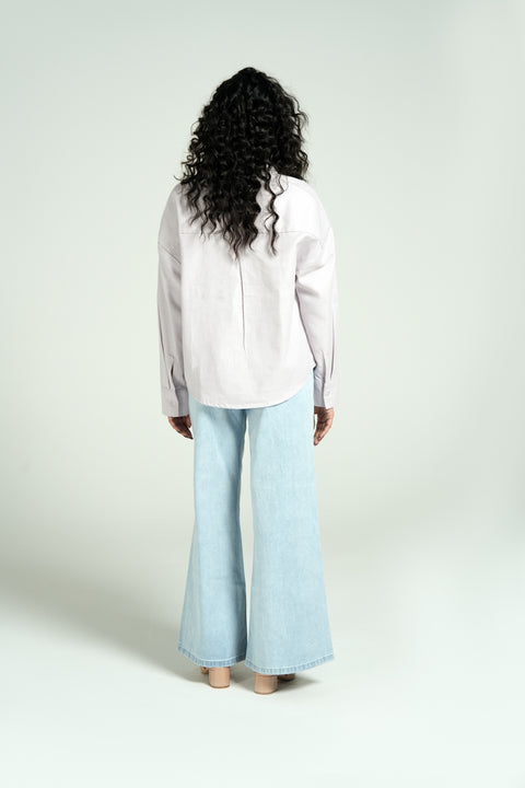 OVERSIZED BUTTON DOWN TOP