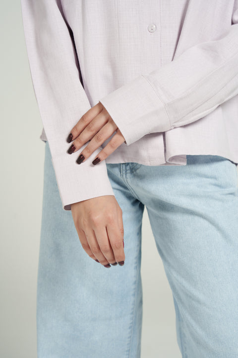 OVERSIZED BUTTON DOWN TOP