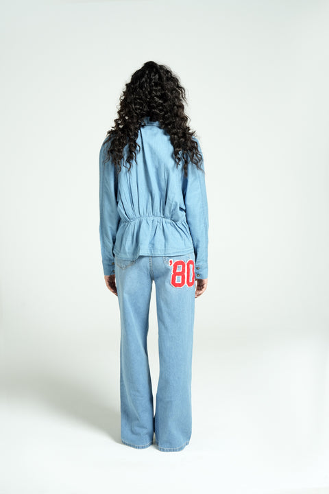 PLEATED BUTTON DOWN TOP