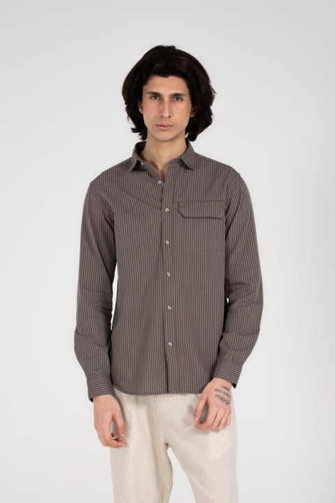 BUTTON DOWN DOBBY STRIPED SHIRT