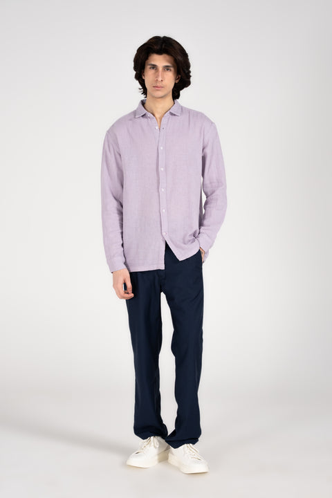 RELAXED FIT DOBBY SHIRT