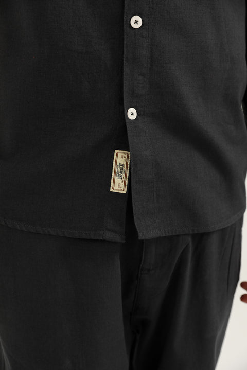MANDARIN LINEN SHIRT