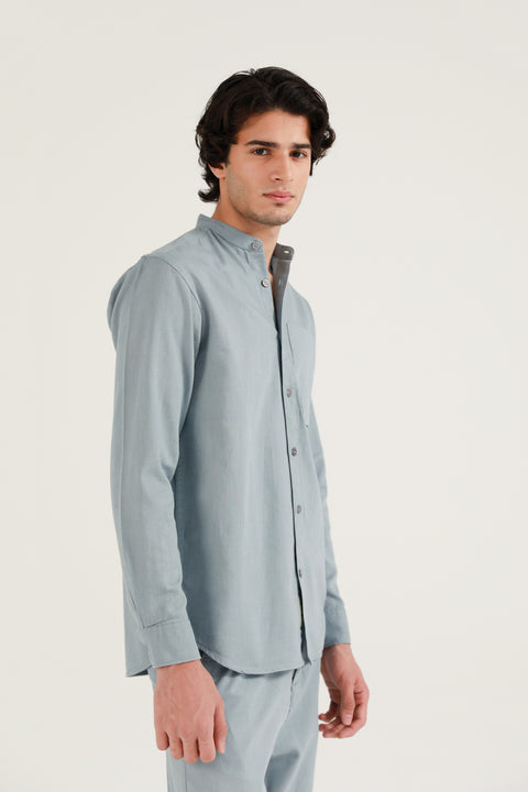 MANDARIN LINEN SHIRT