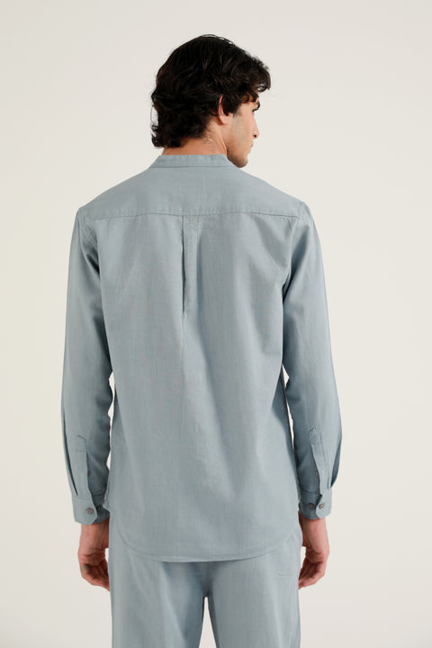 MANDARIN LINEN SHIRT