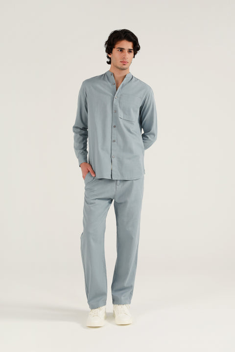 MANDARIN LINEN SHIRT